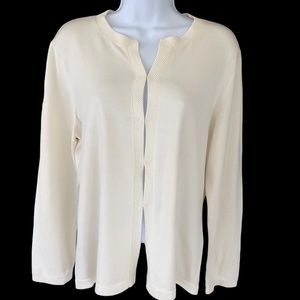 Talbots Women's Cardigan in cream, like new!  Length is 23 inches